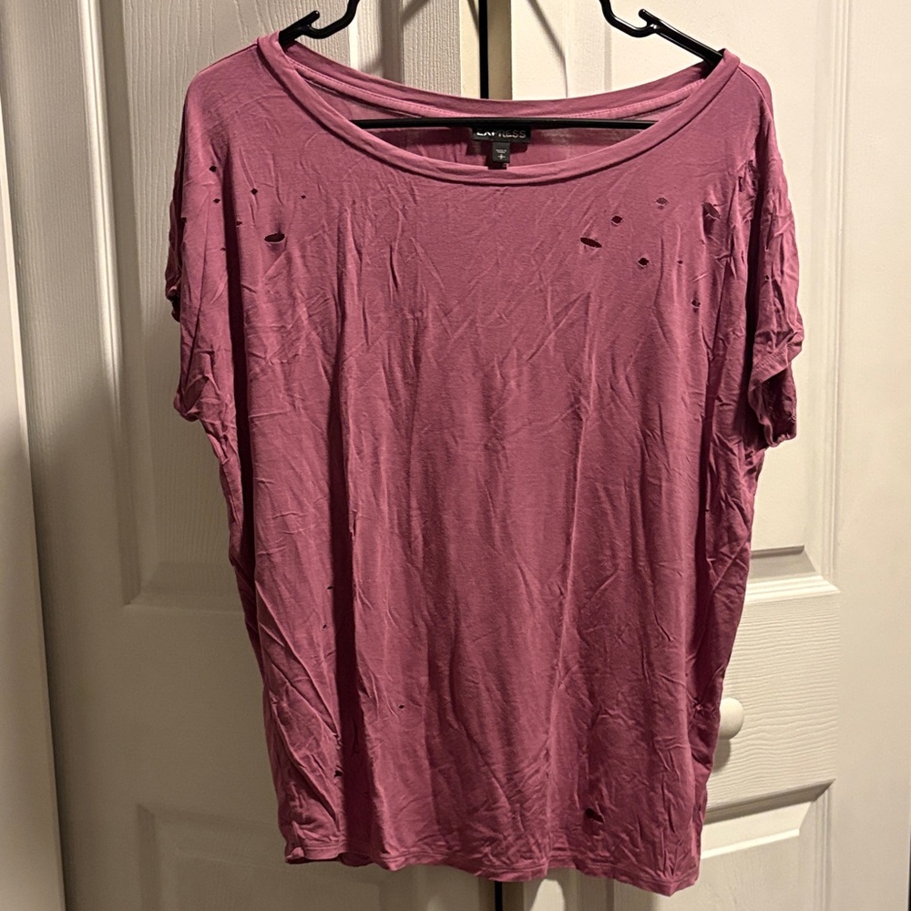 Express Mauve Short Sleeve Tee